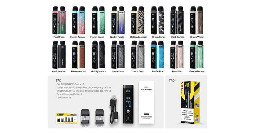 Uwell Caliburn G3 PRO 註油主機 全螢幕UI 35W可調功率 1000mAh